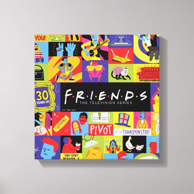 Lienzo Patrón icónico de FRIENDS™ (Anverso)