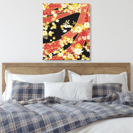 Lienzo Patrón Kimono de mezcla floral