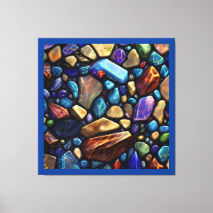 Lienzo Patrón mosaico de piedra de color