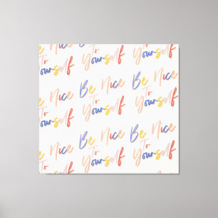 Lienzo Patrón Motivacional dibujado a mano colorida