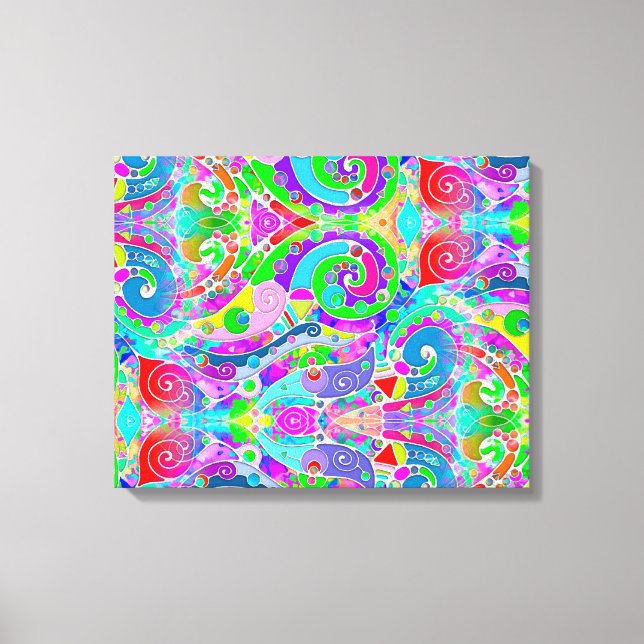 Lienzo Patrón Pintado A Mano Y Digitalmente Art. 22 (Anverso)