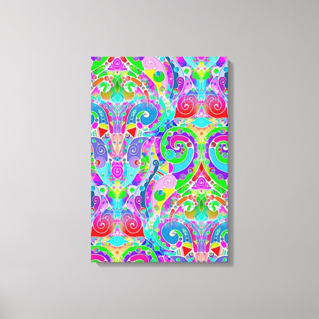 Lienzo Patrón Pintado A Mano Y Digitalmente Art. 22 (Anverso)