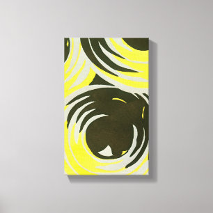 Lienzo Patrón Retro Art Déco Jazz Vintage Círculos Remoli