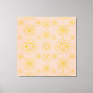 Lienzo Patrón rosa de las estrellas solares celestes boho