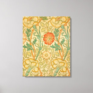 Lienzo Patrón rosa y Rosa (por William Morris)