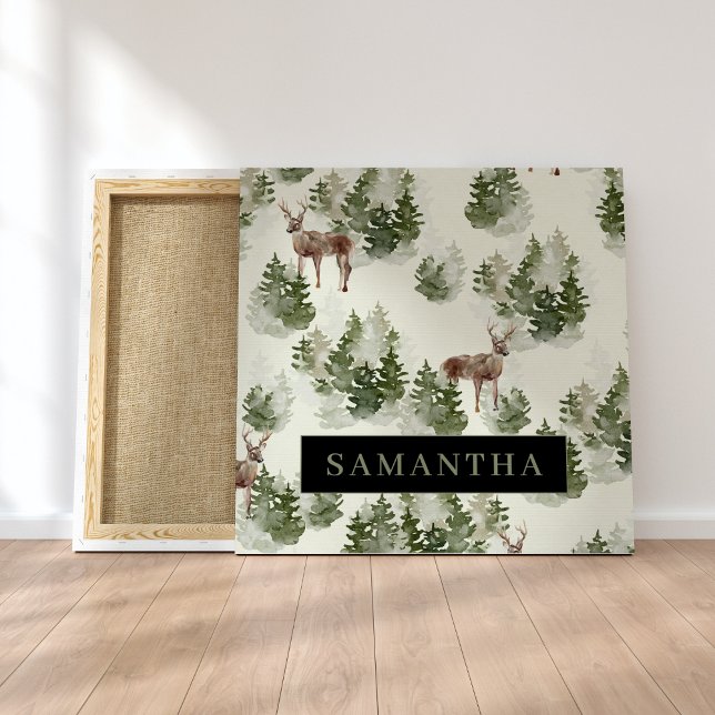 Lienzo Patrón sin problemas del bosque acuático (Subido por el creador)