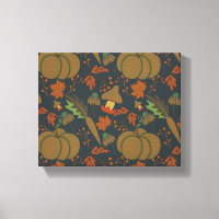 Patrón sin soldadura Calabaza y fondo oscuro de za