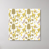 Patrón sin soldadura Giraffe amarillo fondo blanco