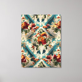 Lienzo Patrón sinusal floral italiano