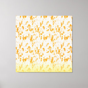 Lienzo Patrón textil con un vibrante naranja y gol