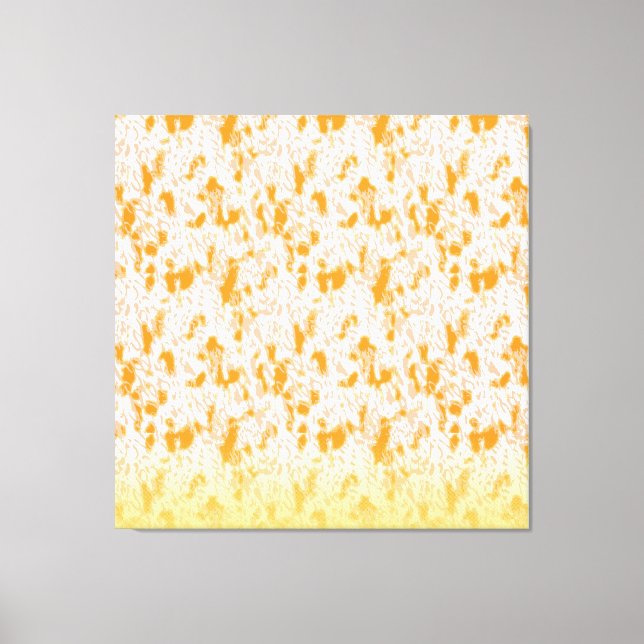 Lienzo Patrón textil con un vibrante naranja y gol (Anverso)