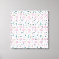 Patrón transparente de flamingo rosa sobre fondo b