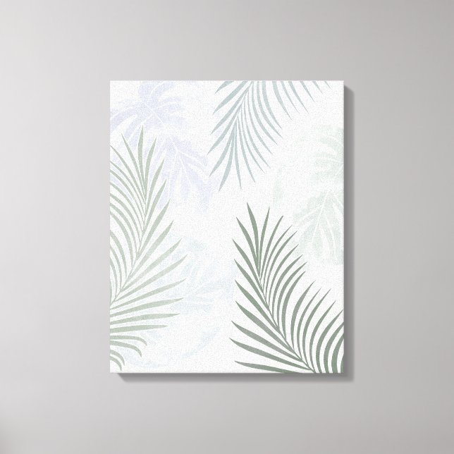Lienzo Patrón tropical monstera hojas de palma exóticas (Anverso)