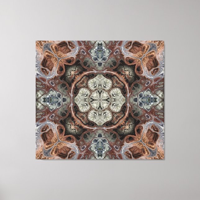 Lienzo Patrón vintage geométrico de Art Nouveau (Anverso)