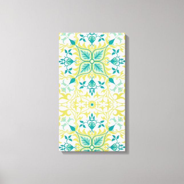 Lienzo Patrón vírico (de William Morris) (Anverso)