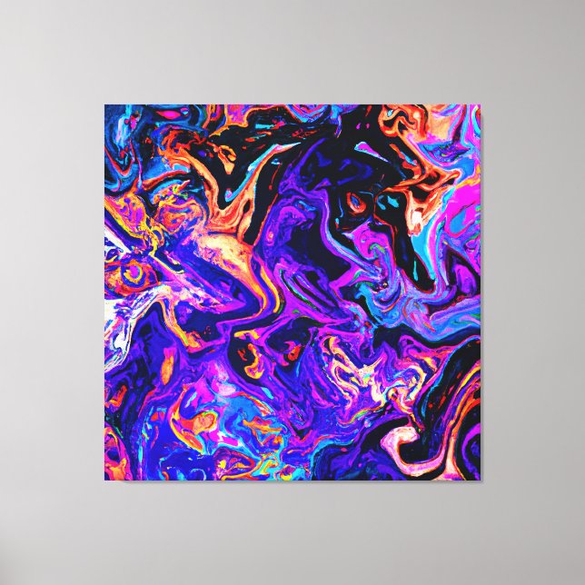 Lienzo Patrones artísticos coloridos (Anverso)