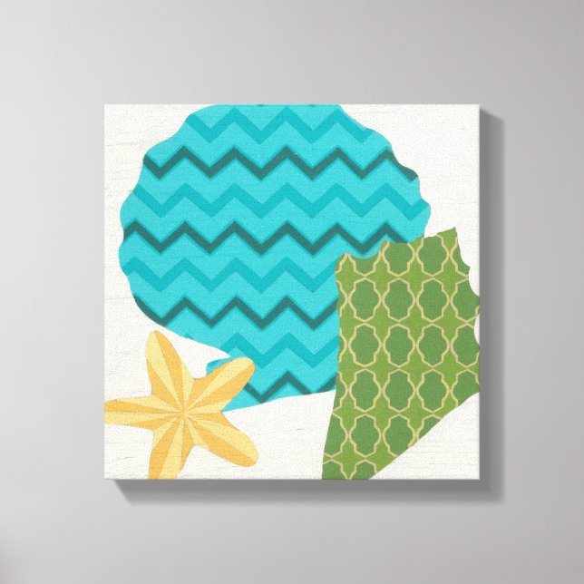 Lienzo Patrones de shell II (Anverso)