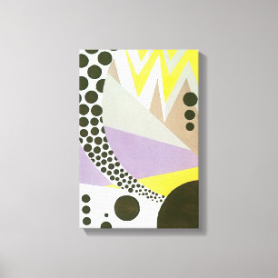 Lienzo Patrones geométricos de jazz Art Deco Pochoir vint