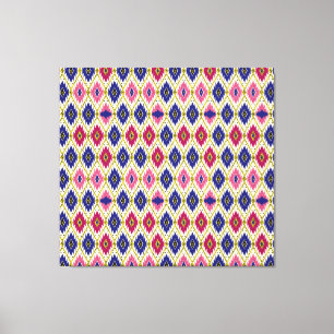 Lienzo Patrones geométricos: Ilustra textil tradicional