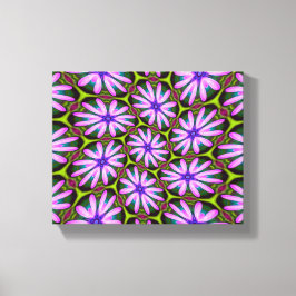 Lienzo Patrones margueritas púrpura