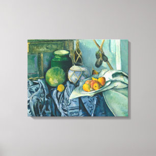 Lienzo Paul Cezanne aún vive manzanas y rosas
