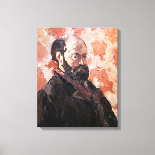 Lienzo Paul Cezanne - Autorretrato con fondo rosa