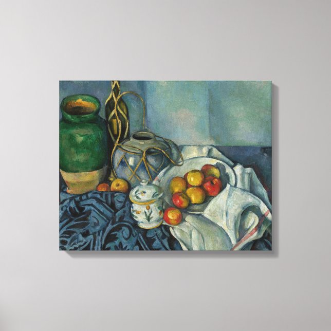 Lienzo Paul Cezanne - Bodegón con manzanas (Anverso)