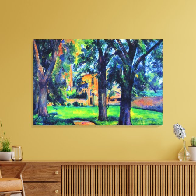 Lienzo Paul Cezanne - Castaño y Granja, (Insitu (Sala de estar))