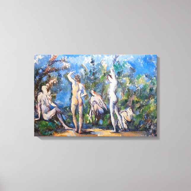 Lienzo Paul Cezanne - Cinco Bañistas (Anverso)