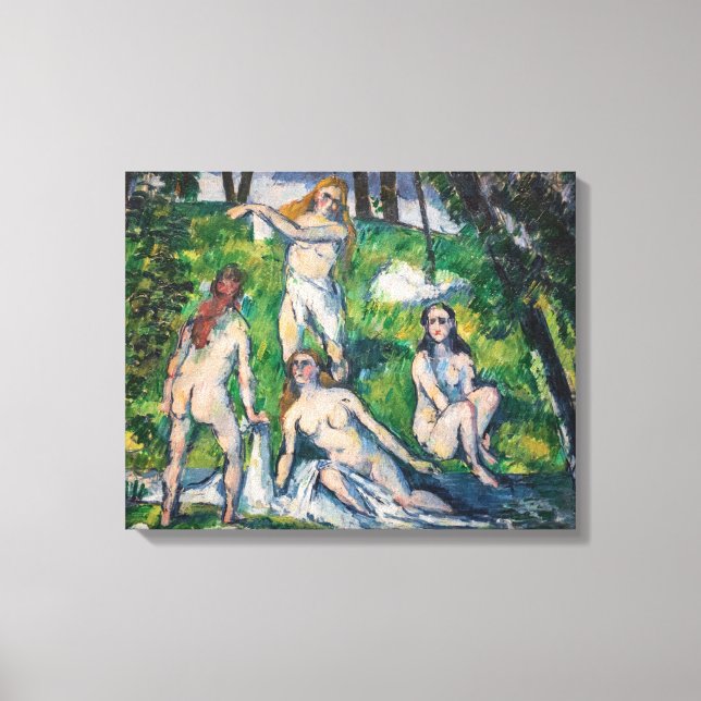 Lienzo Paul Cezanne - Cuatro Bathers (Anverso)