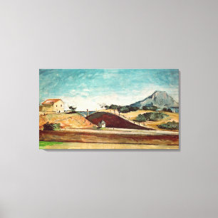Lienzo Paul Cezanne el   el corte ferroviario, c.1870