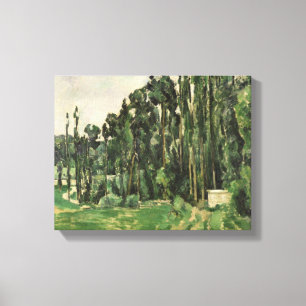 Lienzo Paul Cezanne el los álamos, c.1879-82