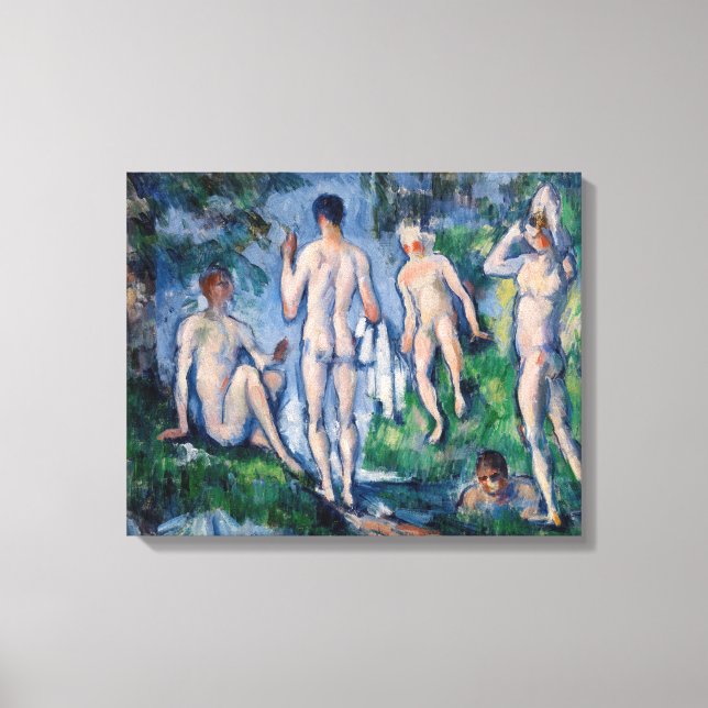 Lienzo Paul Cezanne - Grupo de Bañistas (Anverso)