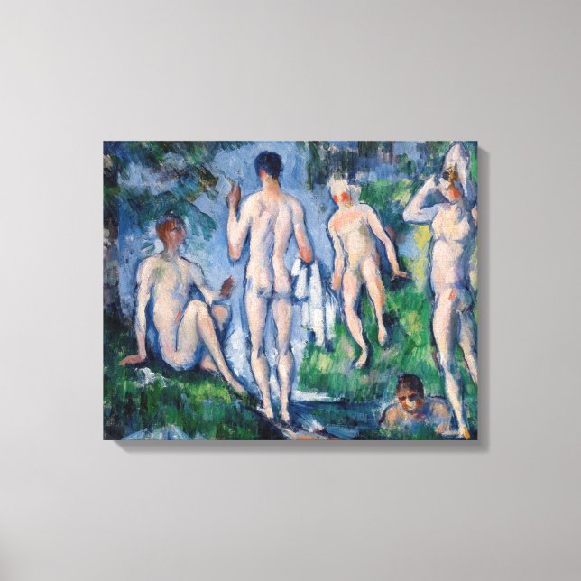 Lienzo Paul Cezanne - Grupo de los Baños (Anverso)