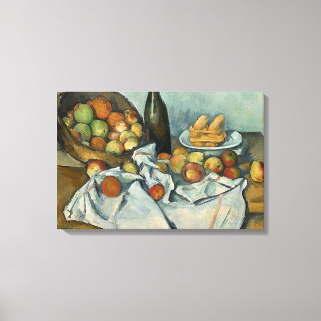 Lienzo Paul Cezanne - La canasta de manzanas (Anverso)