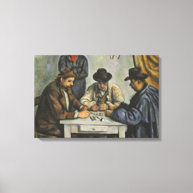 Lienzo Paul Cezanne - Los jugadores de cartas (Anverso)