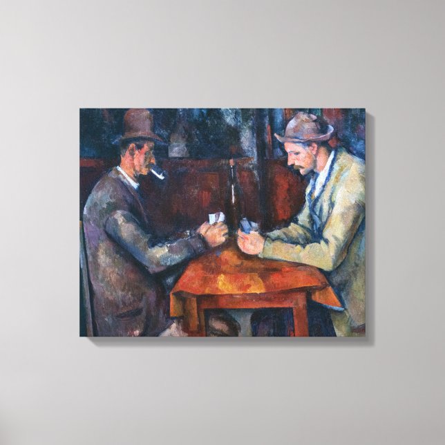 Lienzo Paul Cezanne - Los Jugadores de Cartas (Anverso)