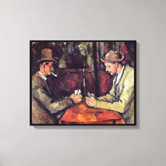 Lienzo Paul Cezanne - Los Jugadores de Cartas Pintura de  (Anverso)