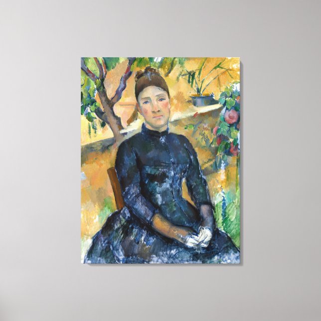 Lienzo Paul Cezanne Madame Cézanne en el Conservatorio (Anverso)