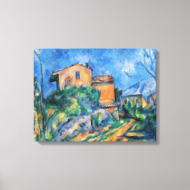 Lienzo Paul Cezanne "Maison Maria con vistas al castillo (Anverso)