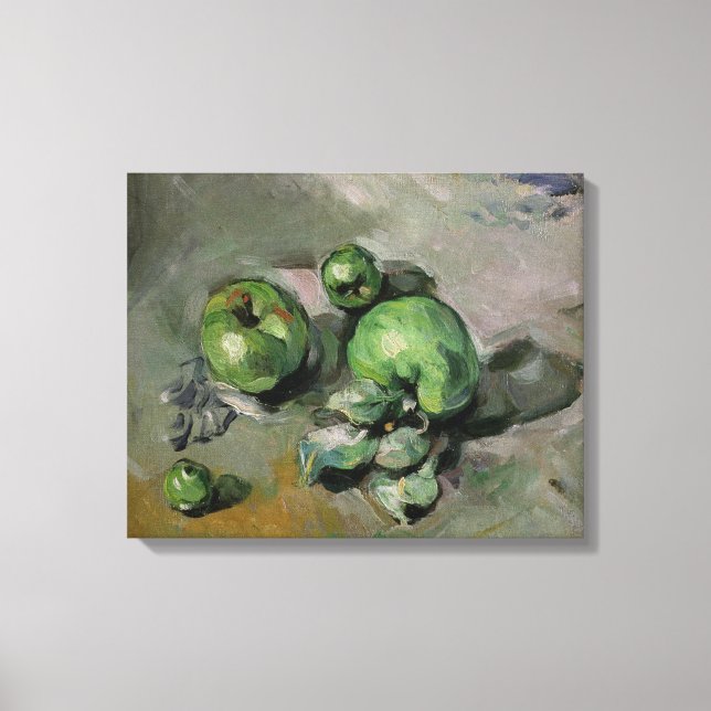 Lienzo Paul Cezanne | Manzanas verdes, c.1872-73 (Anverso)