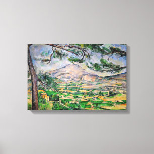 Lienzo Paul Cezanne - Mont Sainte-Victoire y gran pino