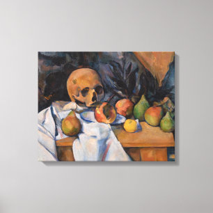 Lienzo Paul Cezanne - Naturaleza muerta con calavera