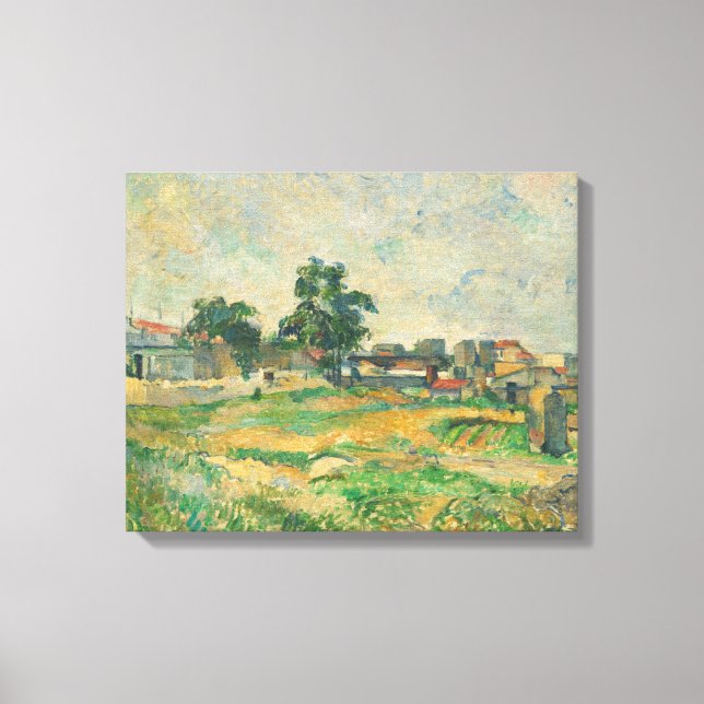 Lienzo Paul Cezanne | Paisaje cerca de París, c. 1876 (pe (Anverso)