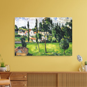 Lienzo Paul Cezanne - Paisaje con línea de agua,