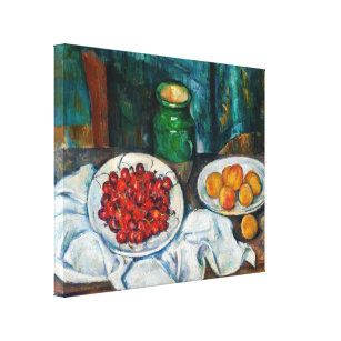 Lienzo Paul Cezanne - Todavía la vida con cerezas y guiso
