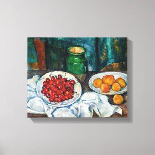 Lienzo Paul Cezanne - Todavía la vida con cerezas y guiso