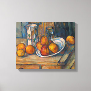 Lienzo Paul Cezanne - Todavía la vida con jugo de leche y