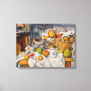Lienzo Paul Cezanne - Todavía la vida con una canasta