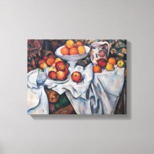 Lienzo Paul Cezanne - Todavía vida, manzanas y Naranjas